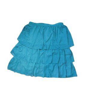 J. Crew Size 2X Lined Plus Size Polka Dot Black Gray Tiered Skirt NWT $98